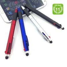 3色塑膠原子筆 + 觸控筆